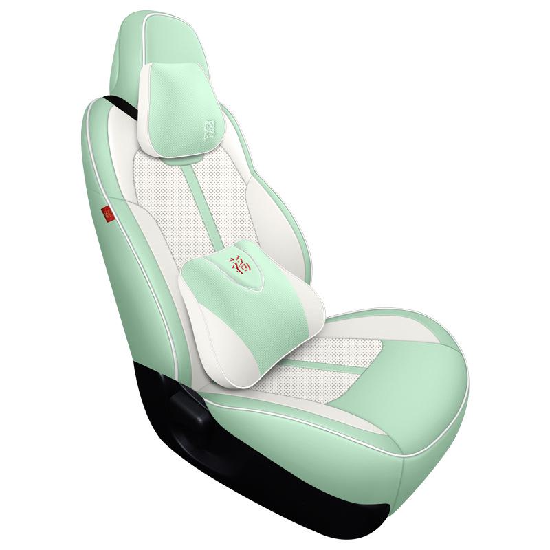 Universal Neta V Perforated Leather Car Seat Cushion, All-Season, Fully Enclosed, Custom Fit
