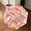 1pc Love Sunshine Automatic Open/Close Umbrella Compact Folding Umbrella with 8-Rib Shaft for Women/Men, Portable Travel Umbrella,1159S