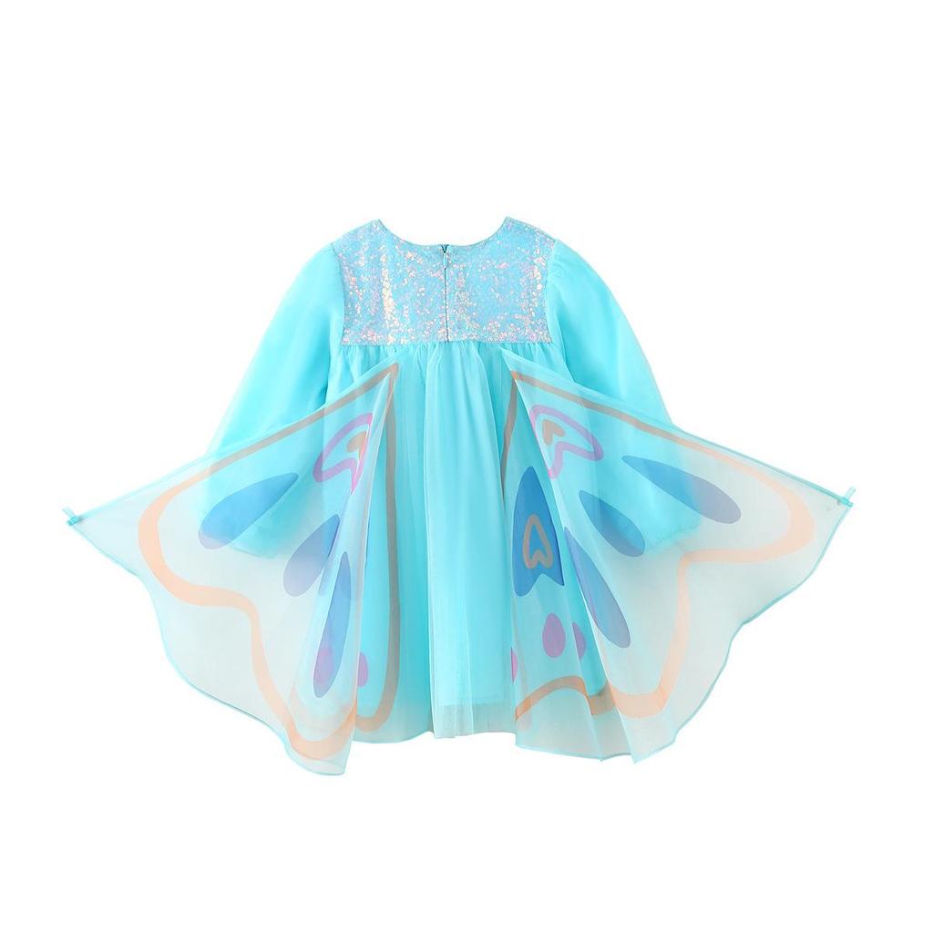 Girls' Butterfly Dress - Spring 2025 Sweet Mesh Princess Skirt