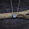 Genuine Raw moonstone necklace Raw gemstone necklace Healing crystal necklace Sterling silver necklace Handmade necklace for beginning