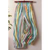 Pantalon Large Rayé Coloré Décontracté pour Femme