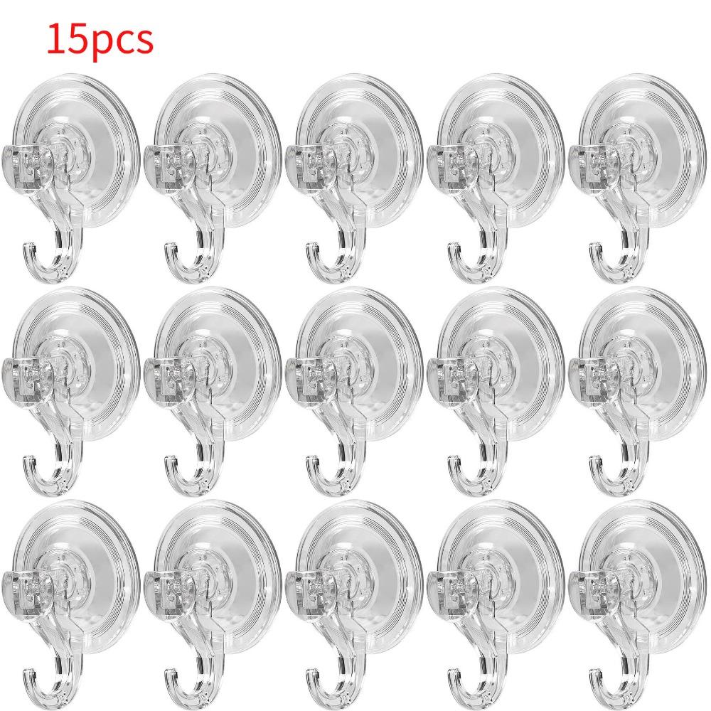 Suction Cup Hooks, Clear Reusable Heavy Duty Vacuum Suction Cup Hooks Glass Kitchen Bathroom Hooks Towel Hooks 1-20pcs