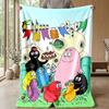 Barbapapa cartoonPrinted Flannel Blanket Cozy Skin-Friendly Warm Throw for Couch Bed Indoor Daily Use