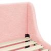 Children s Bed Frame with Headboard Pink 70 x 140 cm Boucle