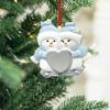 Cartoon Snowman Hanging Ornaments Resin Love DIY Christmas Pendants with Hannging Rope Decorative Snowman Car Pendant