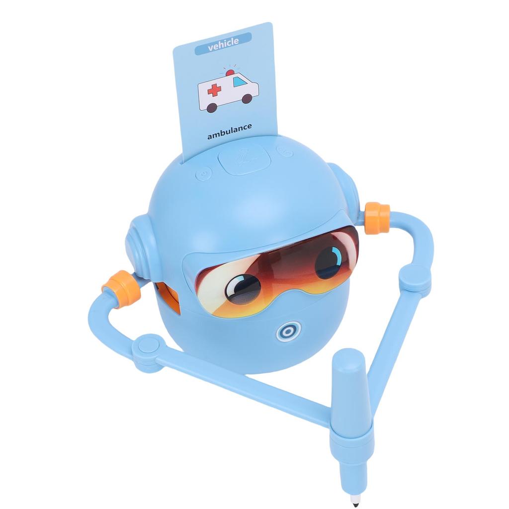 Intelligentes, automatisches Zeichenroboter-Spielzeug, lustige Musik-Lernmaschine mit 100 Karten und 14 bunten Stiften