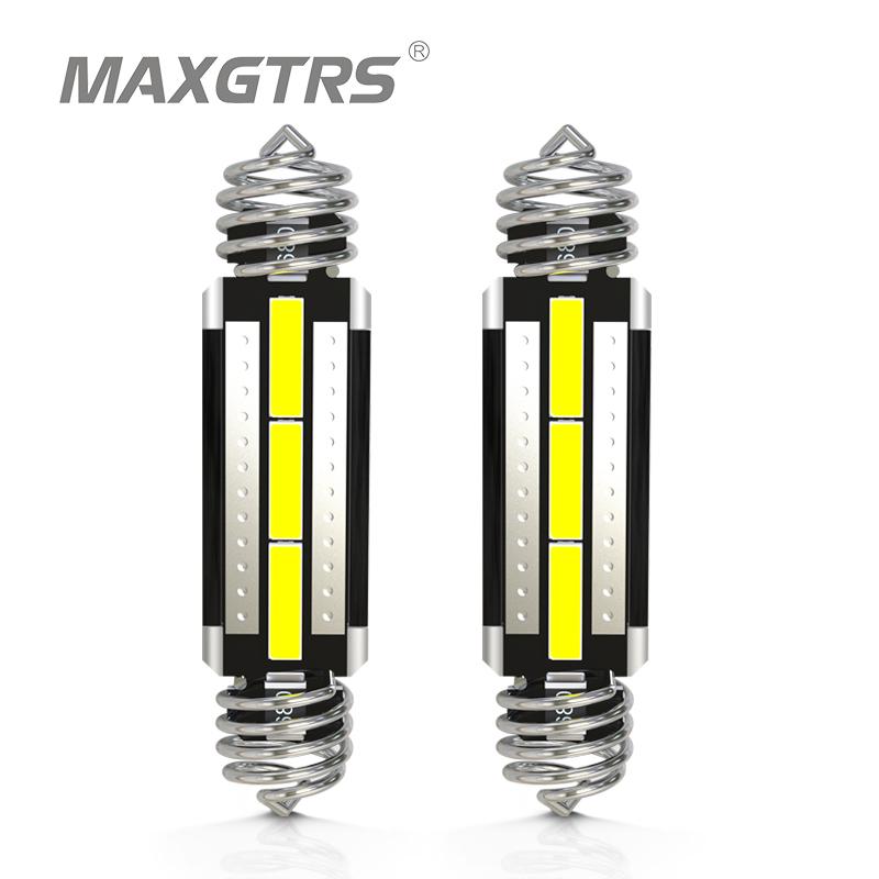 7020 Chip Festoon C5w Led Bulb CANBUS C10w Dome Lamp Reading Lamp Car Interior License Plate Light 31mm 36mm 39mm 41mm White 12V 2 PCS