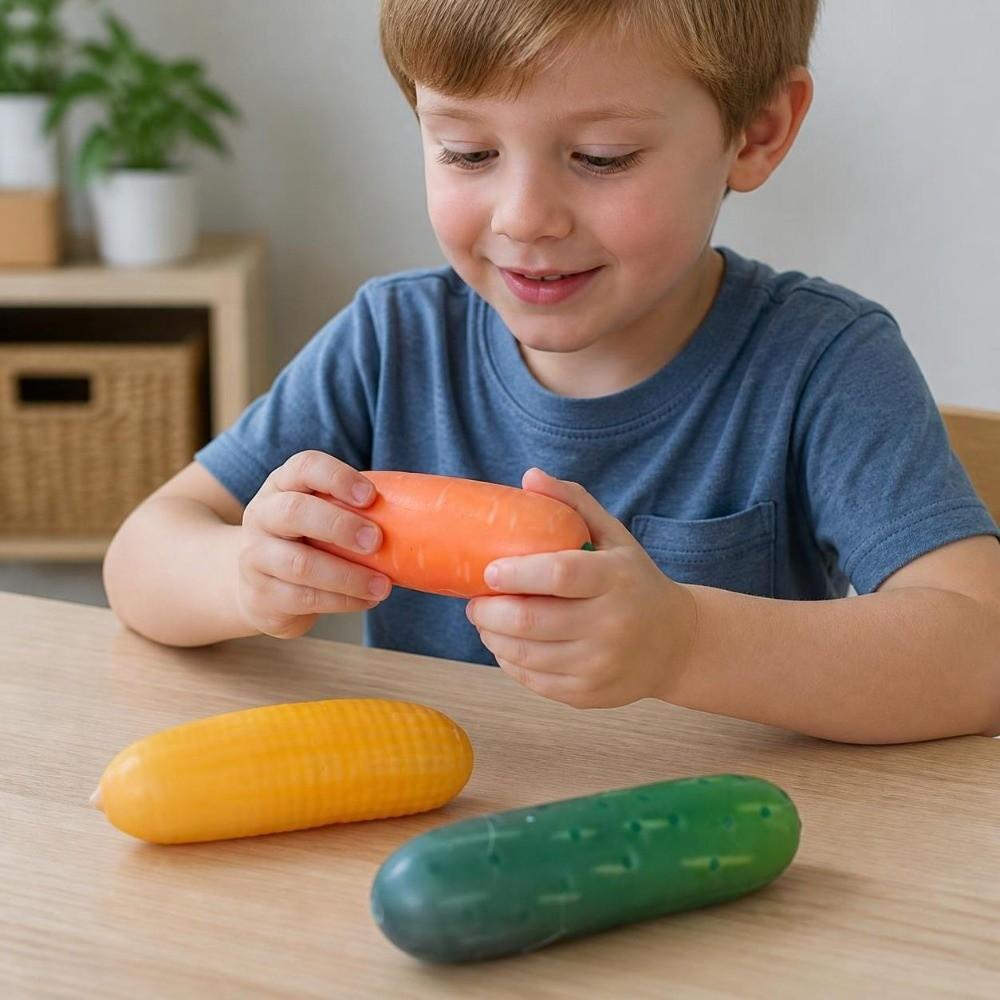 Anxiety Relief Crunchy Vegetables Squishy Toy Wax Coating Corn Fidget Toy  Children's Gifts