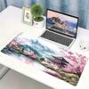 Japanese Cherry Blossom Large Gaming Mouse Pad NonSlip Desk Mat Lock Edge Keyboard Mat Hd Print For Laptop Pc Home Office Table