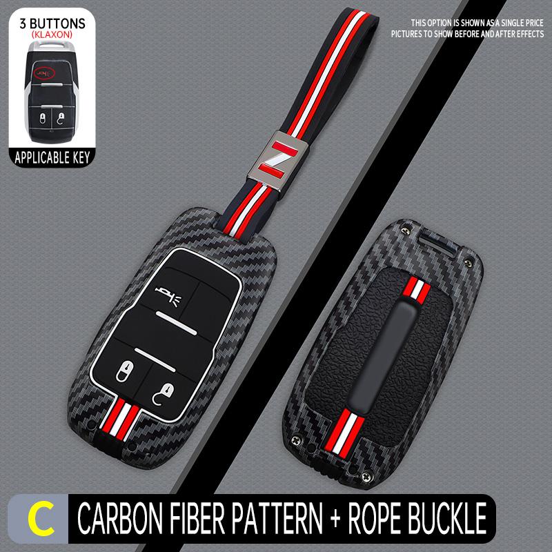 Interior Mouldings Metal Car Key Cover Fob Case Shell for Dodge Ram 1500 Pickup TRX Rebel Ram 2500 3500 4500 5500 2019 2020 2021