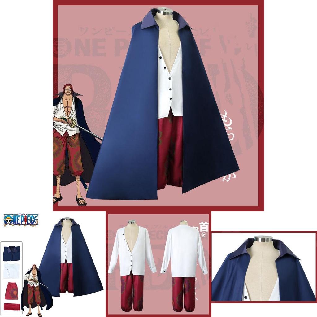Kostým pro hraní rolí pro děti dospělé Jednodílný Shanks Cosplay Kostým Plášť