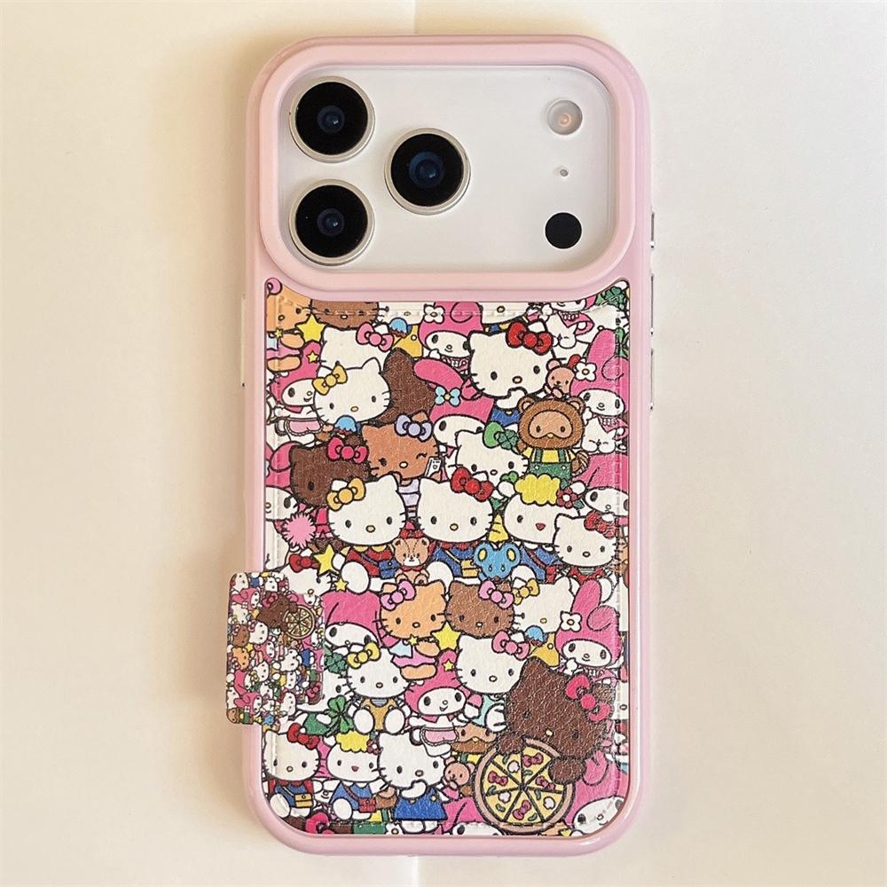 Sanrio Hello Kitty Melody Pink Cute Cartoon Pattern Style Phone Case For iPhone 17 16 15 14 13 12 11 Pro Max Girl Gift TPU Cover