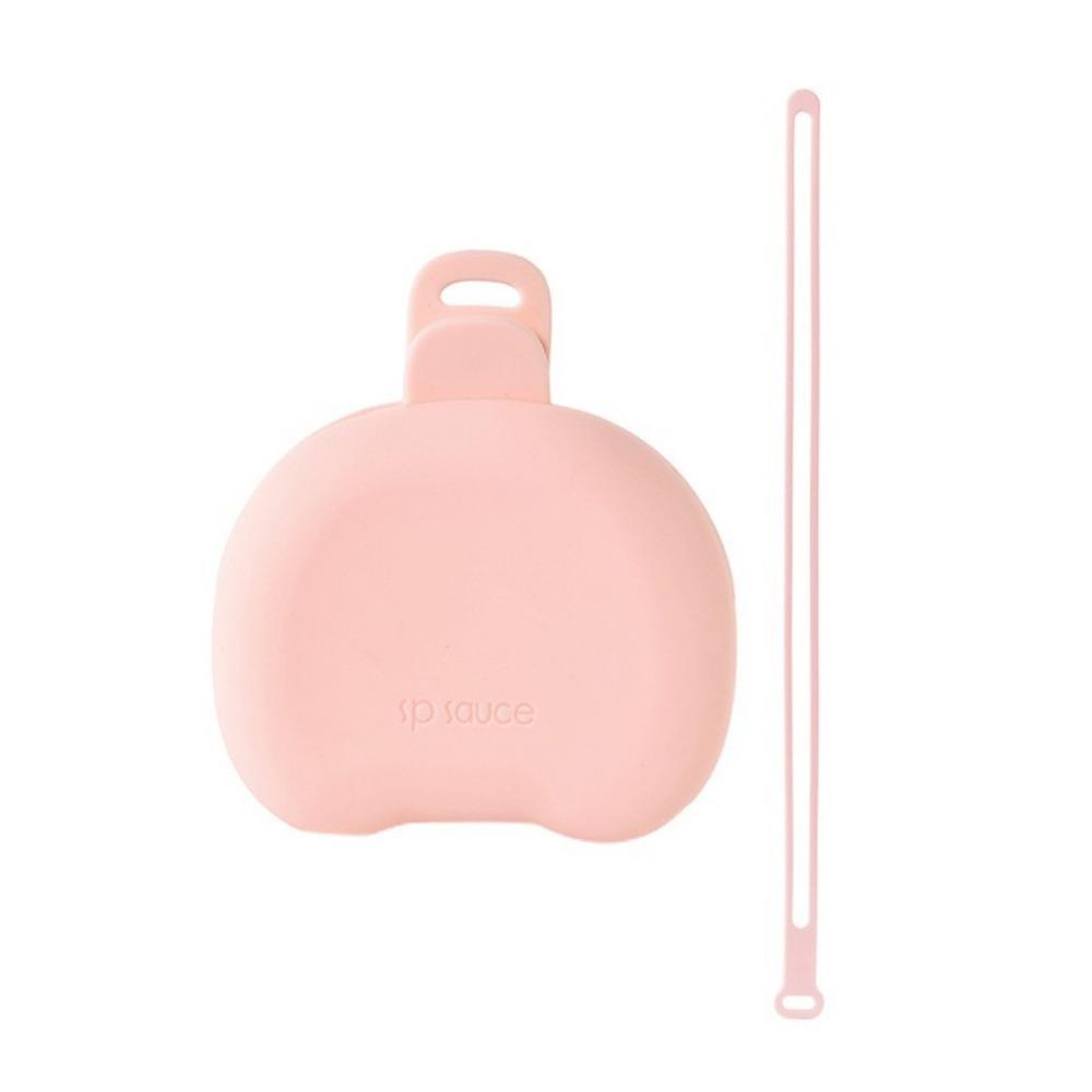 

Soft Silicone Denture Case Candy Color Orthodontic Container Retainer Storage Box for Home рожевий