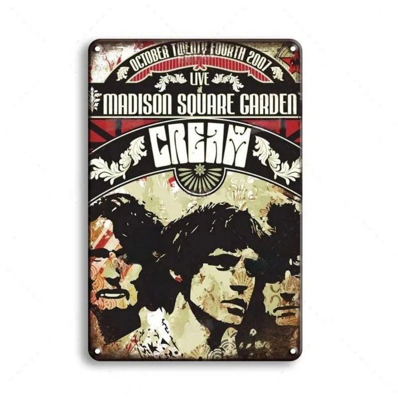 Rock Band Tin Signs, Metal Music Wall Decor 20x30cm