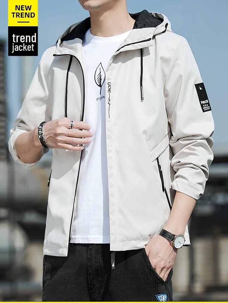 2022 Autumn Loose Fit Korean Style Hooded Casual Men's Workwear Jacket