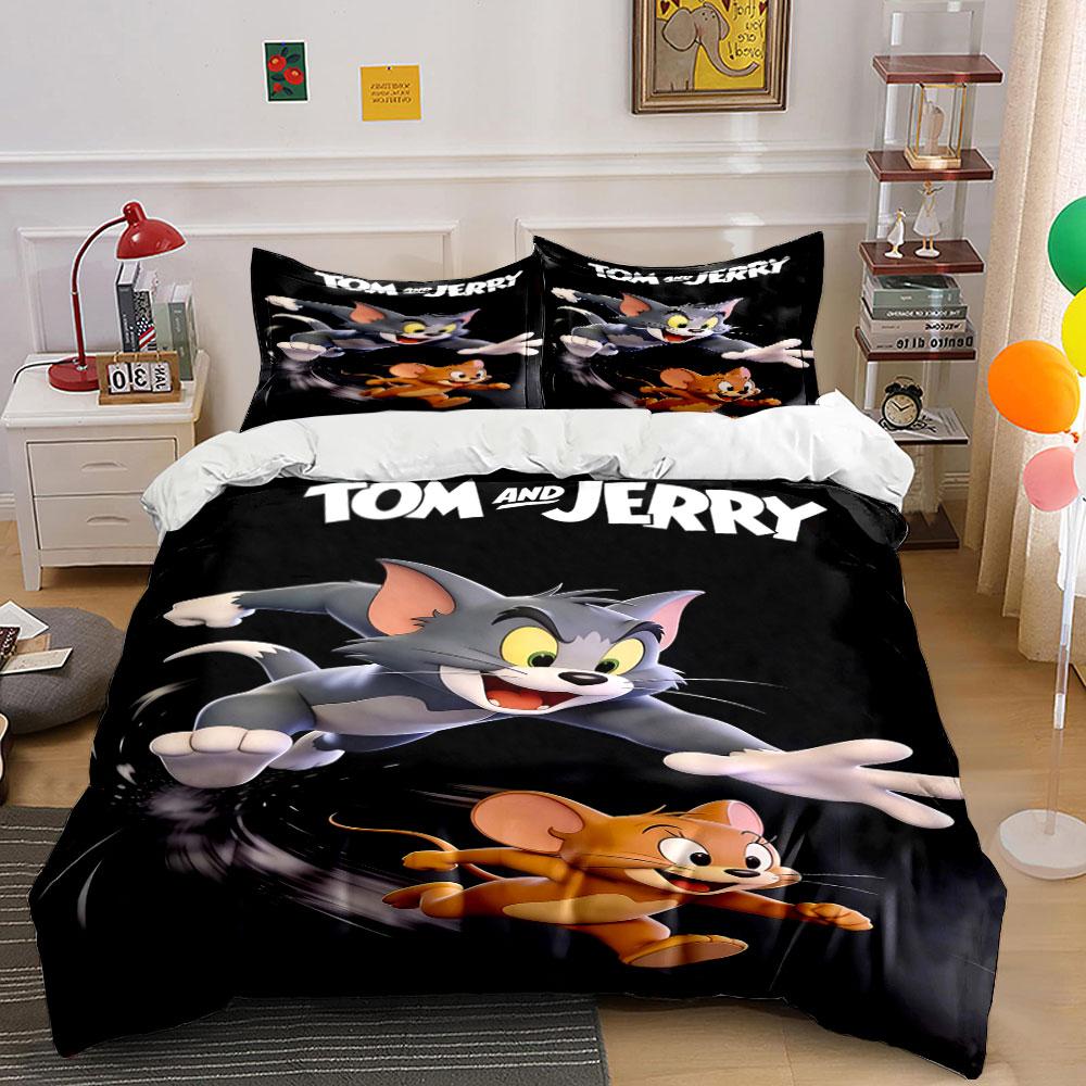 

Cat and mouse chase. Bedding sets Duvet cover sets Duvet covers Pillowcases(1 * Duvet Cover 2 * Pillowcases, without duvet insert) 135x200cm