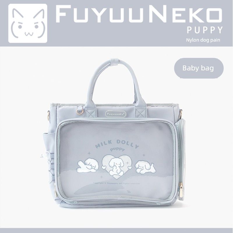 

Floating Cat Lolita Repair Hook Puppy Shoulder Cartoon Backpack Baby bag. Blue-gray. Instant In Stock