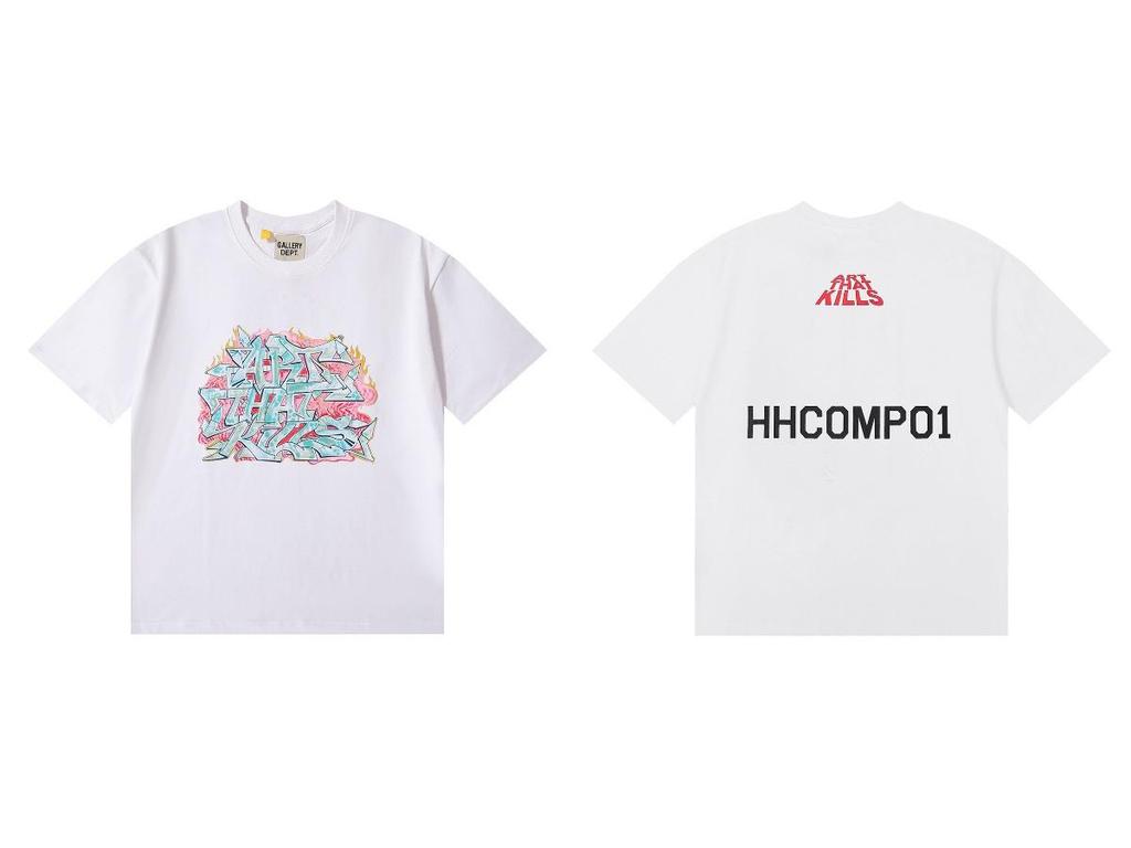 GALLERY DEPT American Tide Tie-Dye Graffiti Short-Sleeve T-Shirt