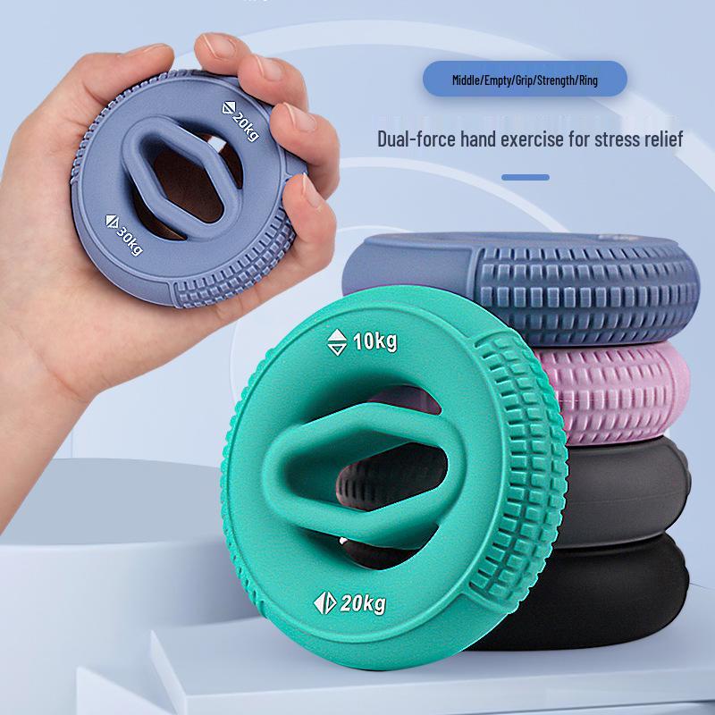 Silicone Hand Grip Strengthener: Wrist & Arm Muscle Trainer, Stress-Relief Exercise Ring.