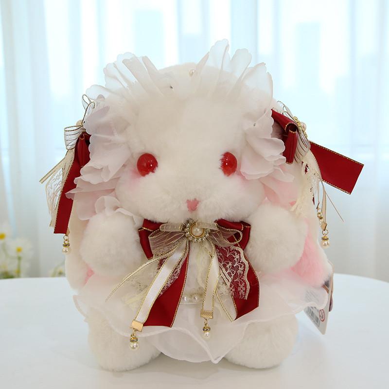 

Cute Smoky Cloud Rabbit Plush Toy Doll Lolita Rabbit Doll Bed Doll Girl Gift 14cm/5.51in красный