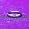 Xiaohongshu Simple Princess Cut Moissanite Sterling Silver Ring - Elegant Gift for Her