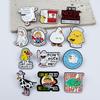 Cartoon Animals Brooch Set: Cute Duck & Frog Alloy Pins, English-Inspired Decorative Accessory
