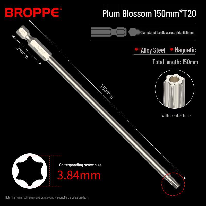 Plum Blossom Magnetic Drill and Screwdriver Bit Set