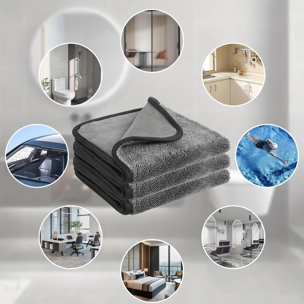 Super Absorbent Microfiber Cleaning Cloth -1/3/5/10 Pack, Multi-purpose Kitchen and Car Towel, Reusable Dust Removal Cloth