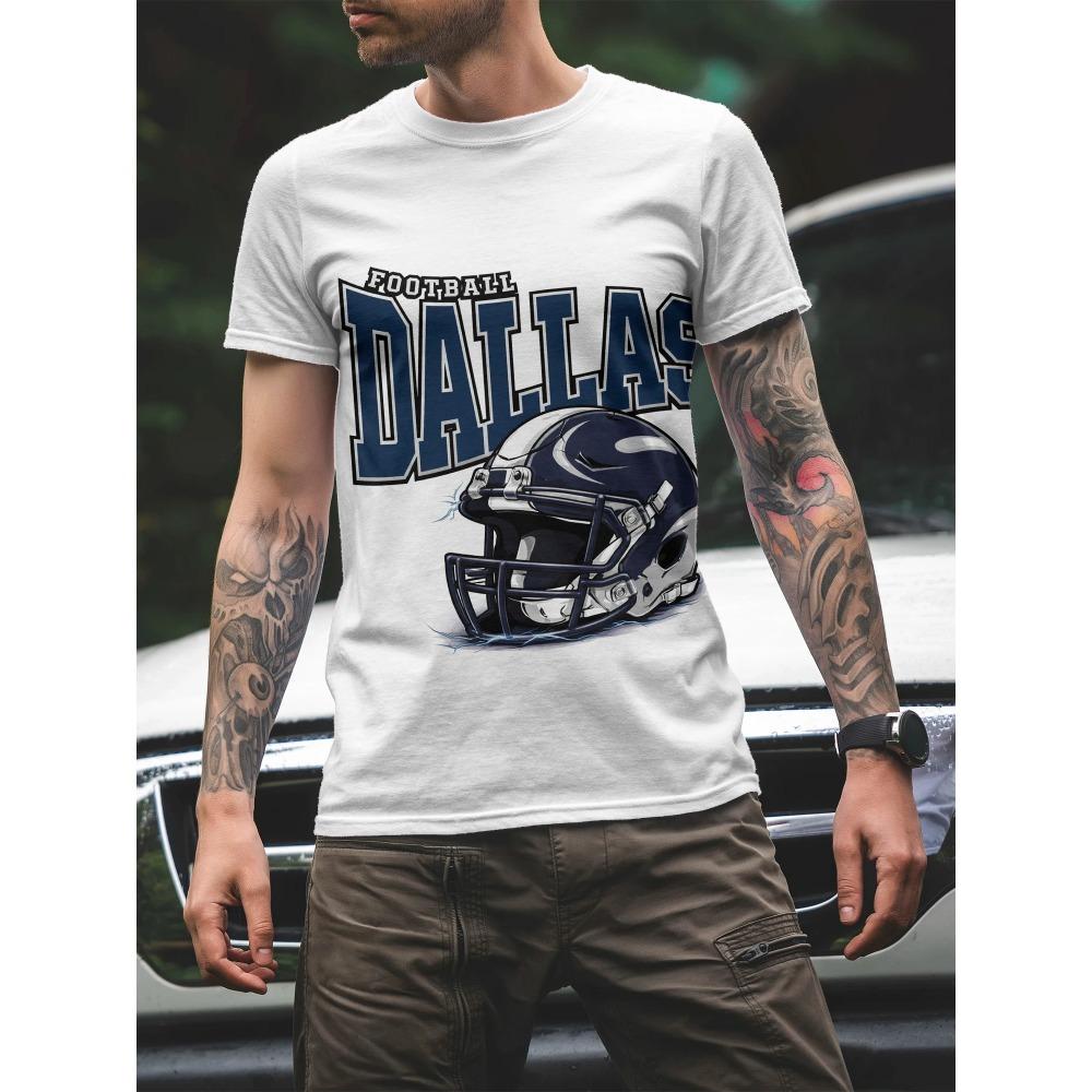 Men's Casual Daily Tshirt for Halloween and The Day of The Dead Theme Humorous Pattern Printed Top Casual Round-neck Top for Men