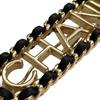 Used CHANEL Hair clip Leather/Light gold