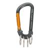 Sankyo Corporation DBLTACT Aluminum Carabiner Keyring 4-Loop Gunmetal Gold DT-AKT-381