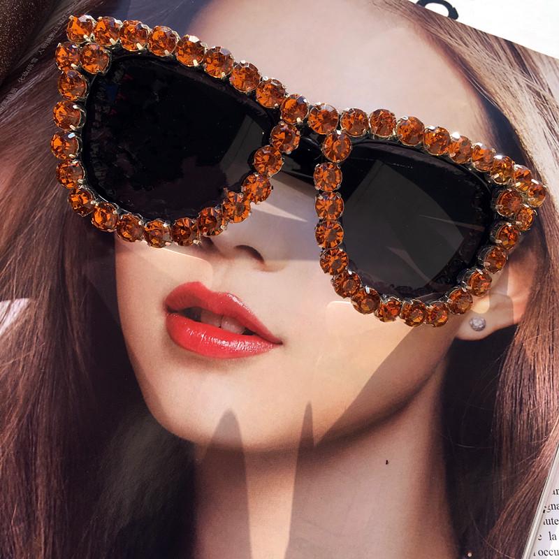 New Birthday Woman Fashion Party Dj Nightclub Water Diamond Inlay Sunglasses