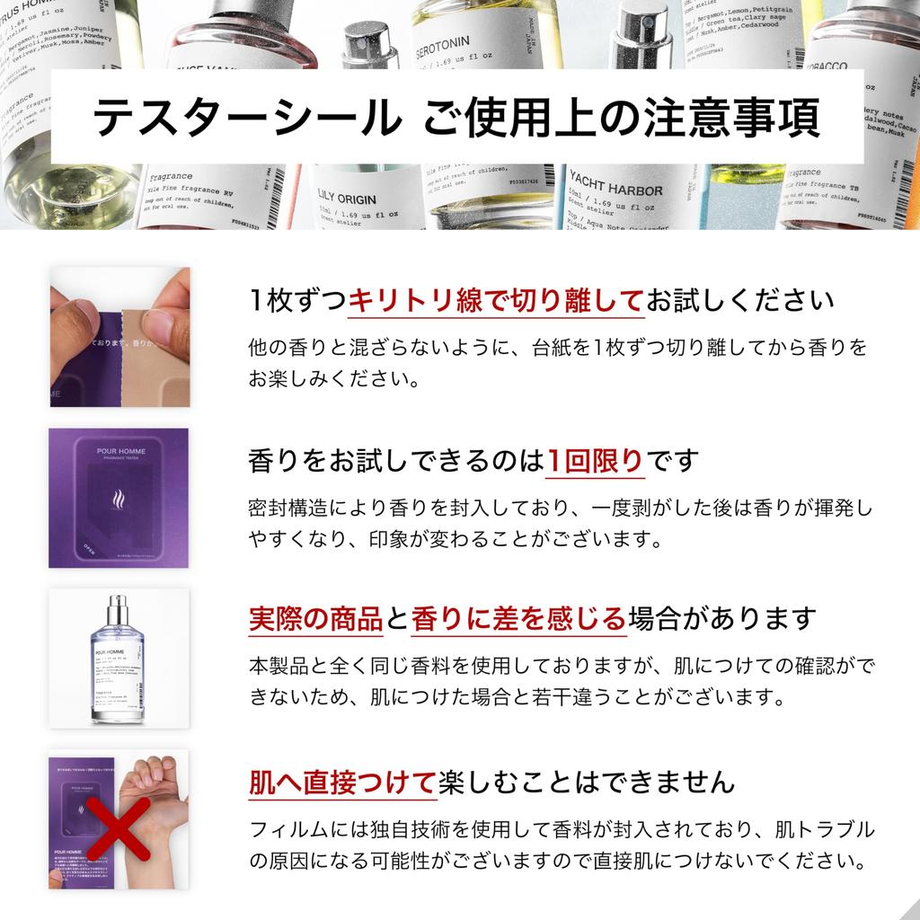 NILE Perfume Tester Sticker Set for Men