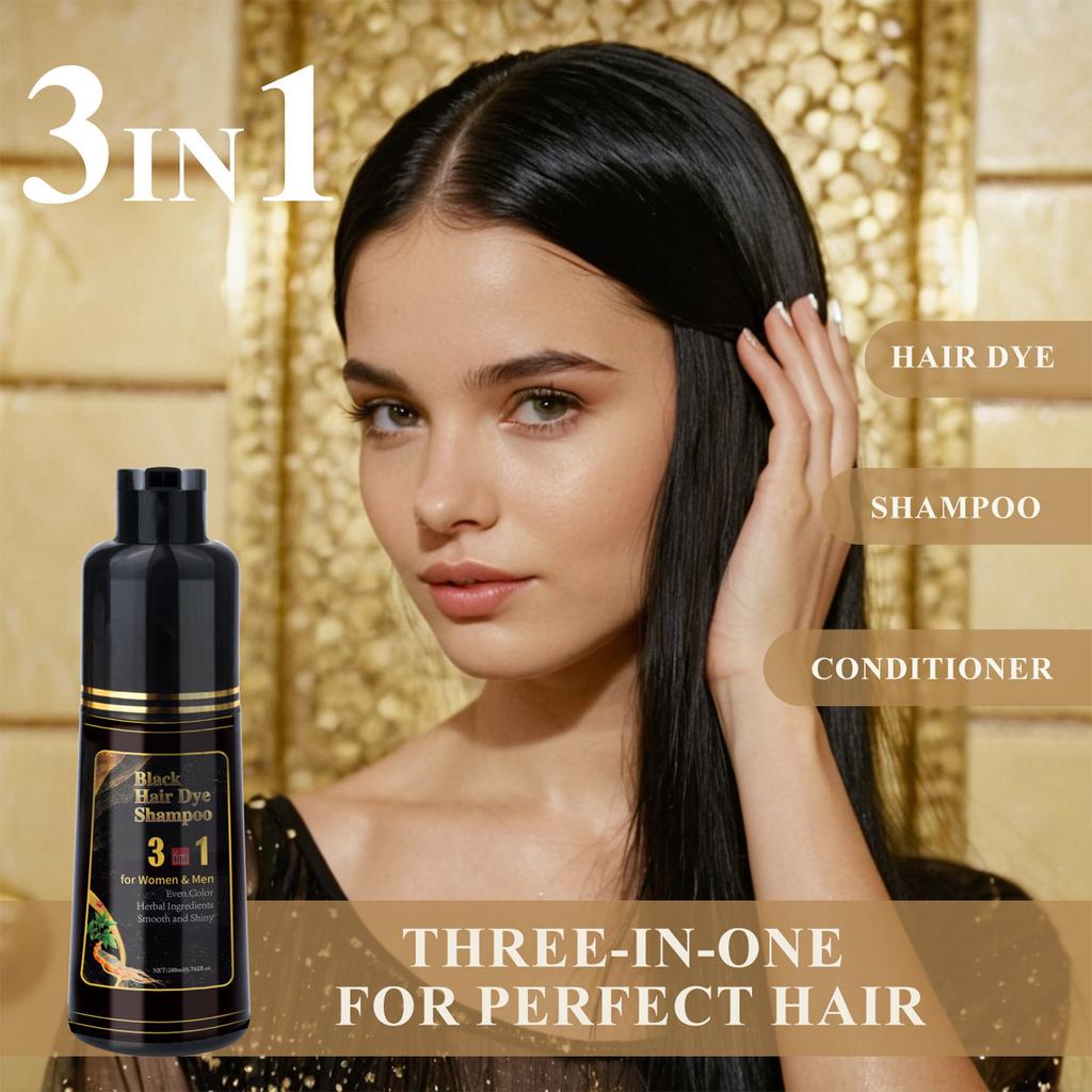 Black Burning Shampoo White To Black Plant Hair Burning Shampoo 200ml