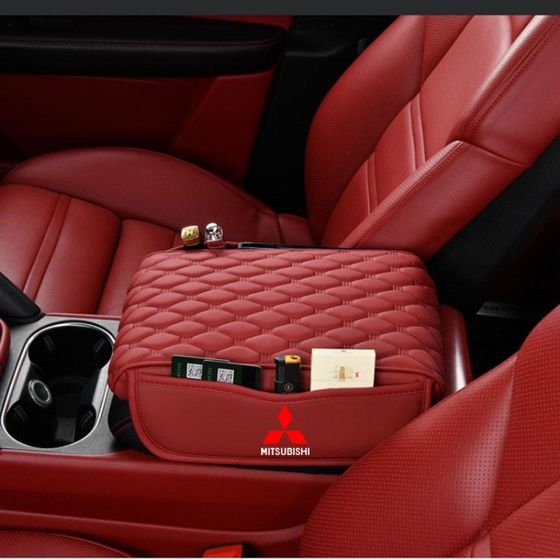 Car Armrest Box Height Pad Universal Leather Armrest Cushion for Mitsubishi Lancer ASX Outlander Pajero Evolution Car Accessorie LP7