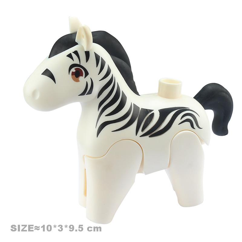 Velké stavební kostky Pohyblivá roztomilá zvířata ze zoo Klokan Duplo doplňky Hladký materiál Vzdělávací hračky pro děti