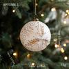 White Gold Christmas Ball Ornament Matte Retro Light Luxury Snowflake Hanging Pendant for Christmas Tree Decorations 7