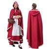 Halloween Little Red Riding Hood Dress Adult Jujube Pastoral Maid Dress Cloak Cloak Stage Performance Costume