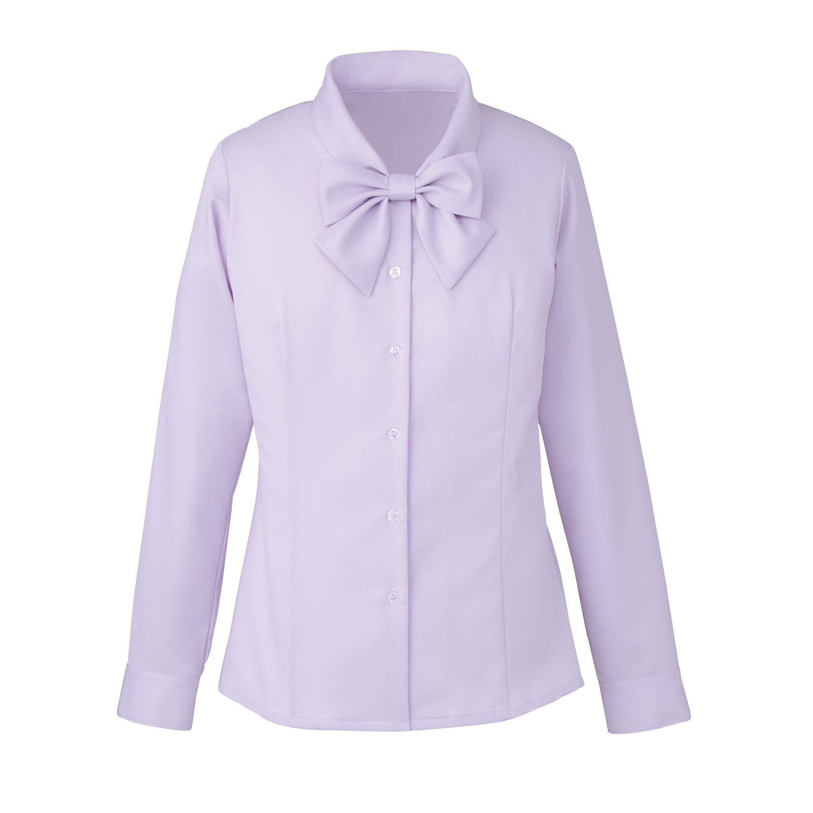 

Carsey Enjoy EWB433 AIR CON Long Sleeve Ribbon Size 13 PIQUÉ Blouse, Lavender,