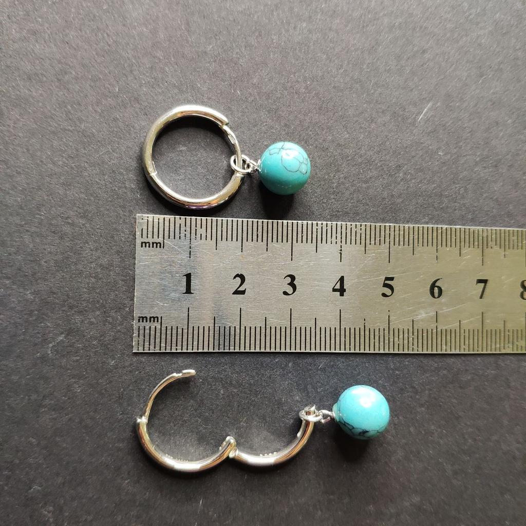 Silver Earrings with Turquoise (2146810)