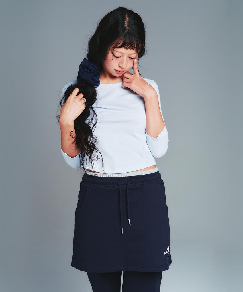 AMES-WORLDWIDE Classic 3/4 Sleeve Round Tee Blue