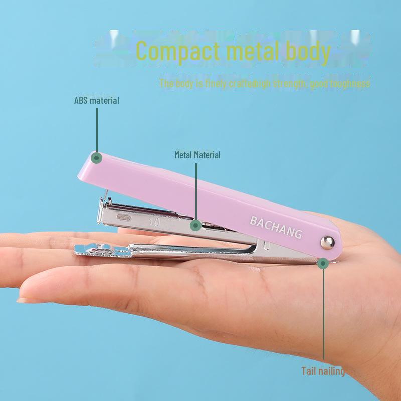 Mini Macaronfarbiger Hefter - Klein, Studentenfreundlich, Bürobindung, Arbeitssparendes Design