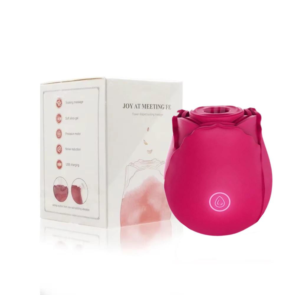 Rose Form Vagina Saugvibrator Kuss Pussy Nippelsauger Orales Lecken Klitorisstimulation Masturbieren Sexspielzeug für Frauen