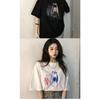 Women's Summer Drop Shoulder Loose T-Shirt, Korean-Style Short-Sleeve Stylish Top, Comfortable and Breathable