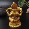 Ganesha God Indian God Gold Ganesha Elephant Object Interior Good Luck Money Luck Increase Business Prosperity Feng Shui Goods (B)