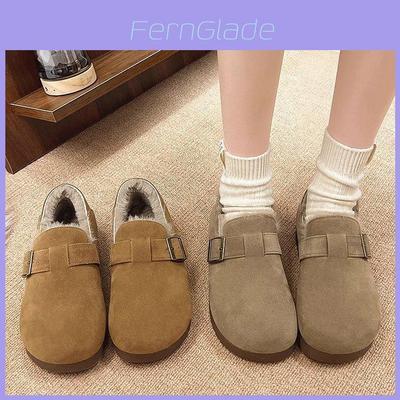 Damen Fleece-Schlupf-Schneestiefel mit dicker Gummisohle für den Winter-Freizeitgebrauch