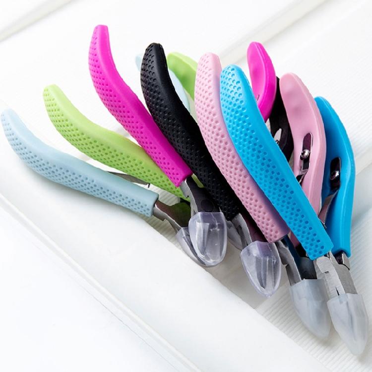 Stainless Steel Full Jaw Cuticle Shears Clippers Comfortable Rubber Handle Trimmer Professional Nail Care Tool