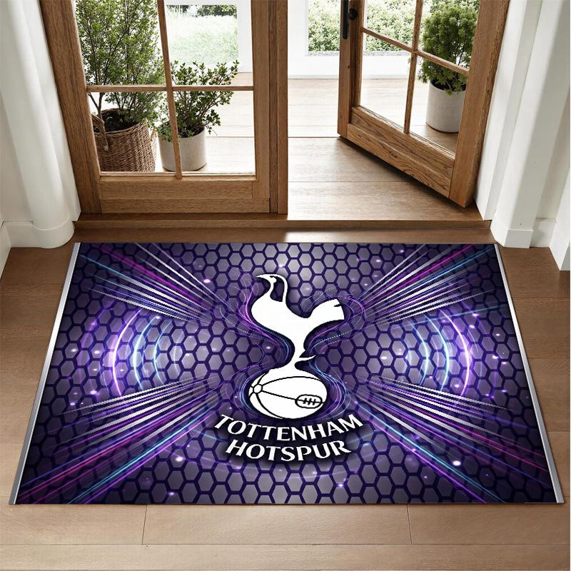 Tottenham Hotspur Design Crystal Velvet Rug Soft Decorative Mat for Bedroom Entrance