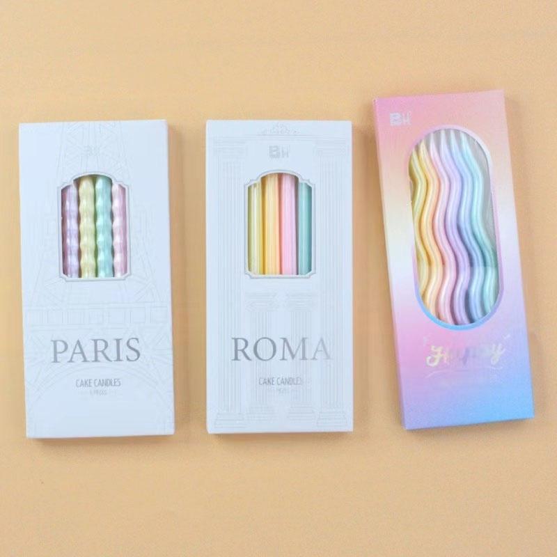 6 Pcs Surprise Birthday Colored Candles Home Decor Aesthetic Candle Wedding Centerpieces  Party Supplies Decoration Candles