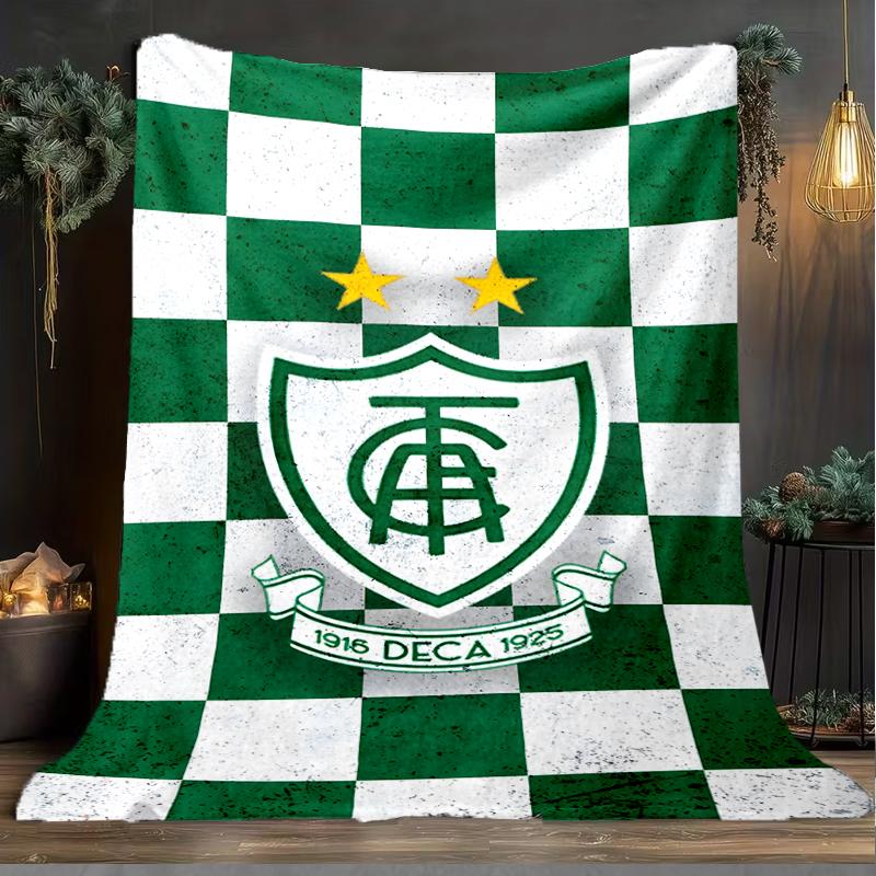 1PC América Futebol Club Printed Soft Flannel Blanket Throw for Adult Bedroom Living Room Sofa Camping Travel Fan gifts Christmas Gifts